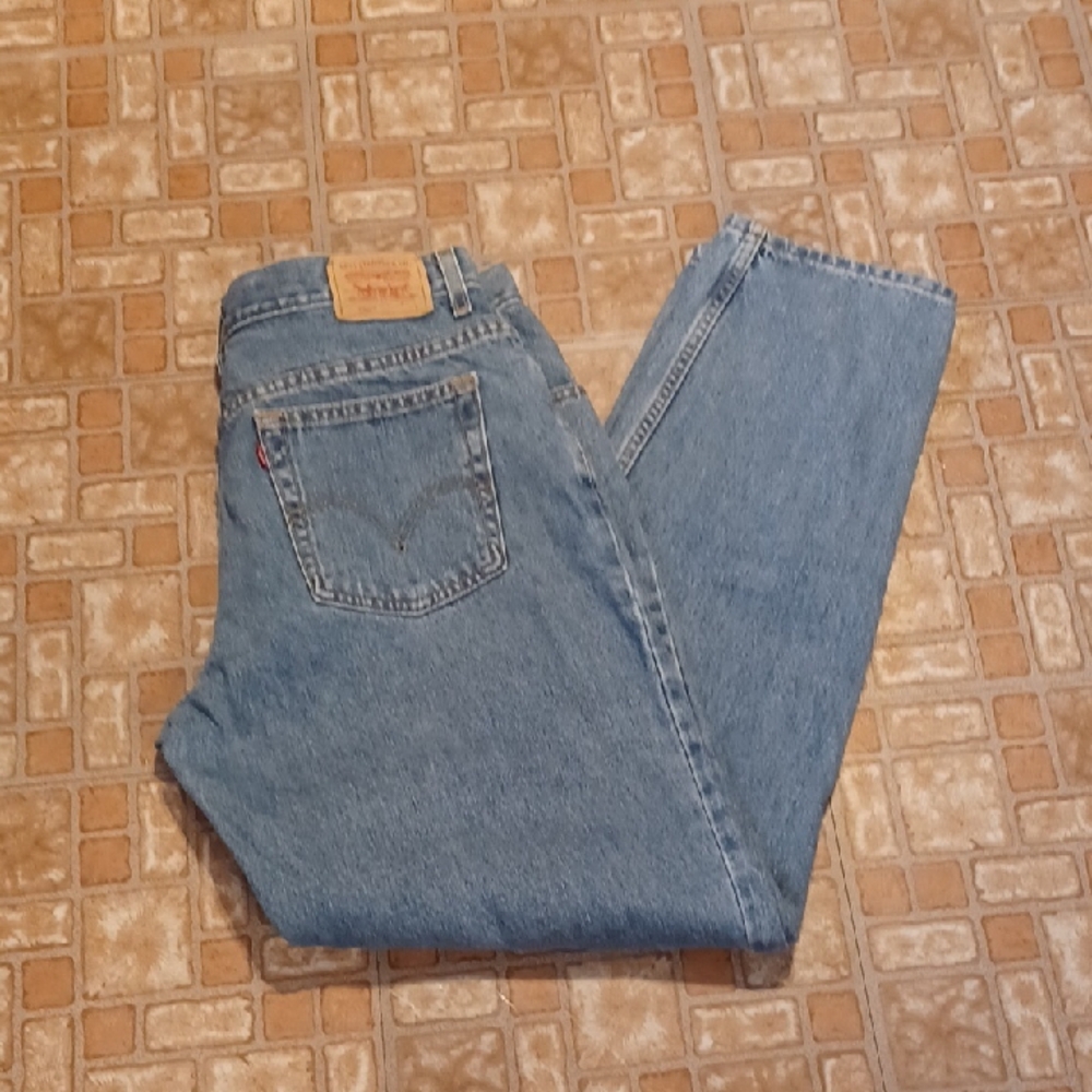Levi's 550 Blue Jeans Women's Size 16 Long Relaxed Tapered Legs